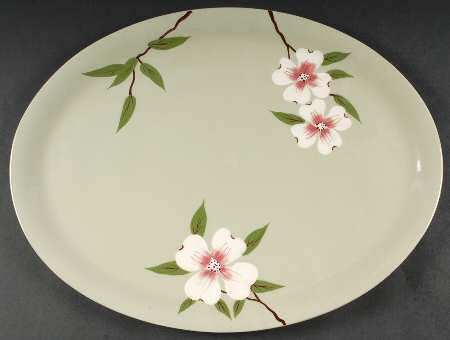 Brentwood Celadon 17" Oval Serving Platter