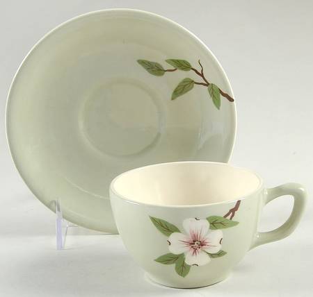 Brentwood Celadon Footed Cup & Saucer Set