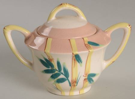 Malay Bambu Sugar Bowl & Lid