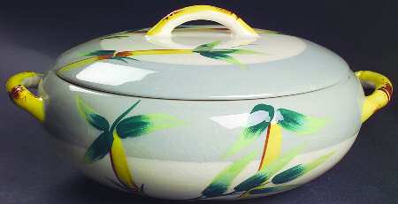 Malay Bambu Gray Round Covered Vegetable