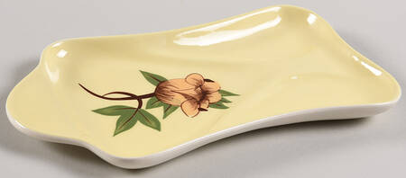 Rose Yellow Spoon Rest/Holder (Holds 3 Spoons)