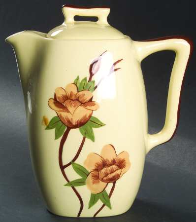 Rose Yellow Coffee Pot & Lid