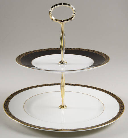 Ashworth 6 5/8"-10"  2 Tiered Serving Tray (Dp, Sp) HC