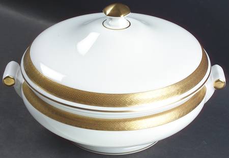 Kells Gold Round Covered Vegetable