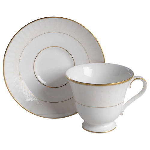 Lismore Gold Footed Cup & Saucer Set