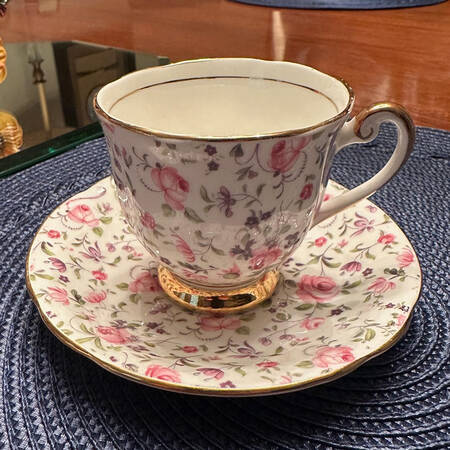 Rose Elegance Footed Cup & Saucer Set