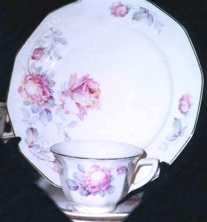 Rosemary (England) Footed Cup & Saucer Set