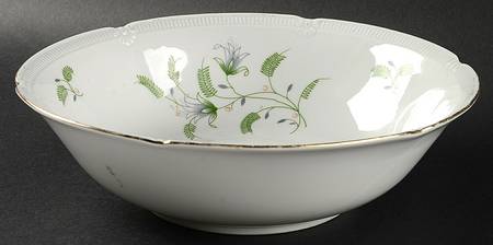 B. Fern (Scalloped) 9" Round Vegetable Bowl