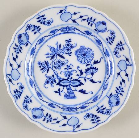 Blue Onion Bread & Butter Plate