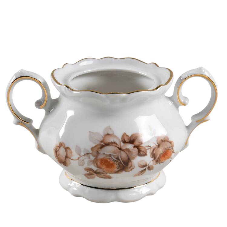 Brown Bouquet (Gold Trim) Sugar Bowl No Lid