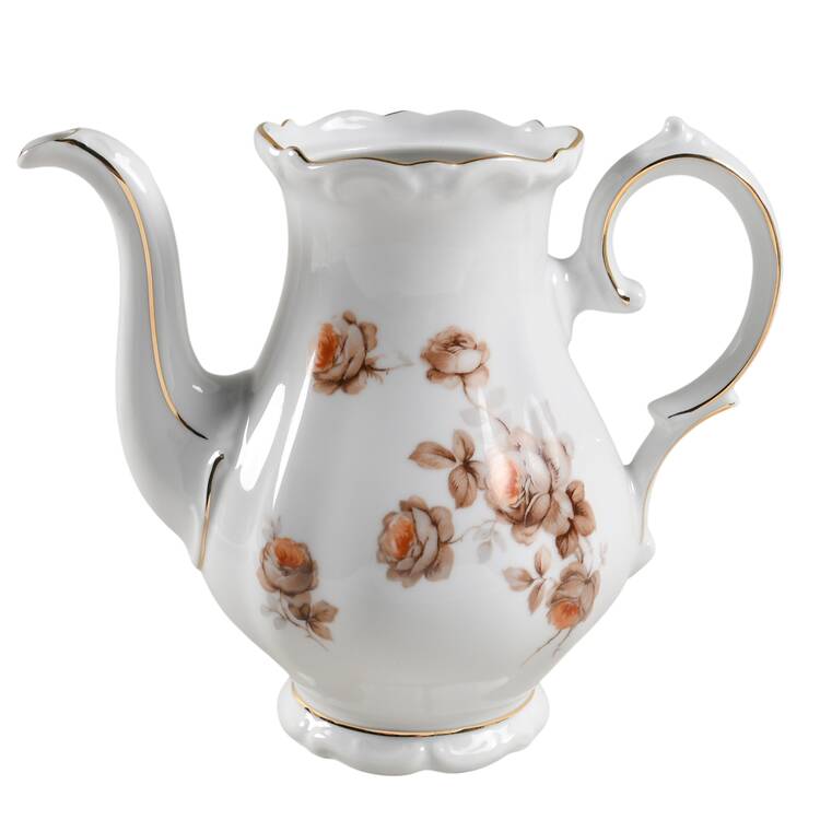 Brown Bouquet (Gold Trim) Coffee Pot No Lid