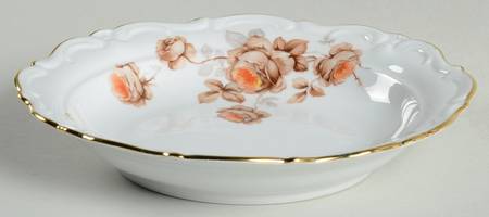 Brown Bouquet (Gold Trim) Coupe Soup Bowl