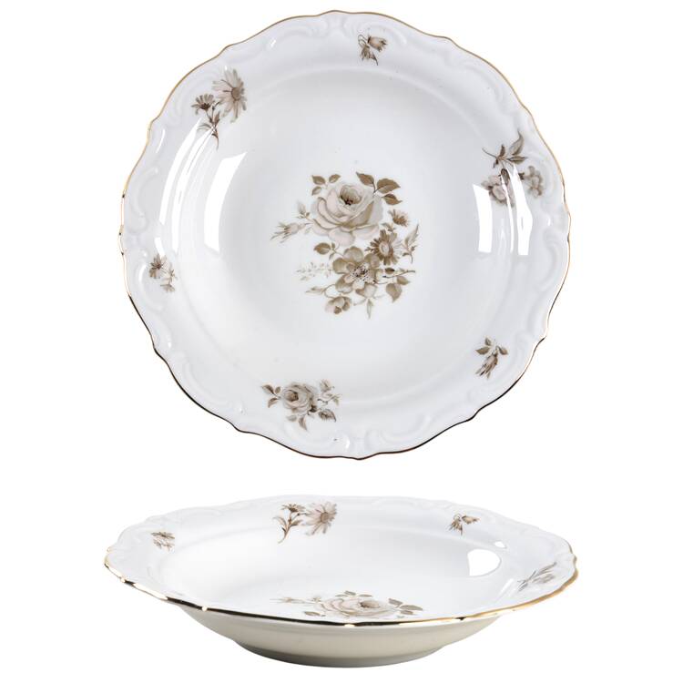 Dawn Rose (Gold Trim) Coupe Soup Bowl
