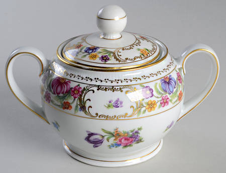 Dresden Rich Sugar Bowl & Lid