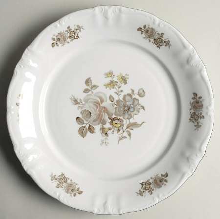 Empress (Platinum Trim) 12" Chop Plate (Round Platter)