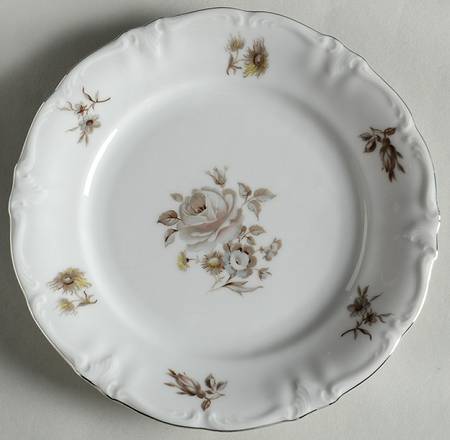 Empress (Platinum Trim) Dessert/Pie Plate