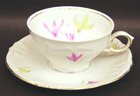 Fantasy (Yellow Flowers) Flat Cup & Saucer Set