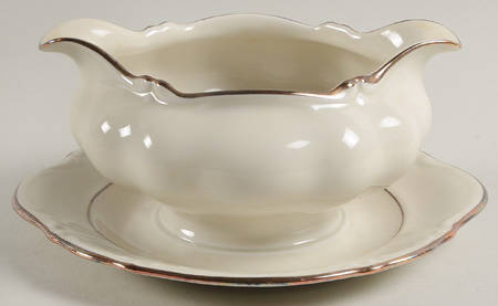 Golden Grail Gravy Boat with Attached Underplate