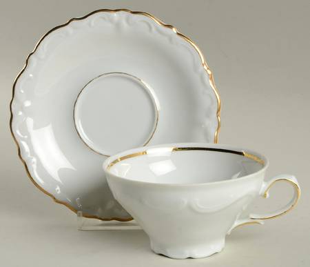 Golden Grail Footed Cup & Saucer Set
