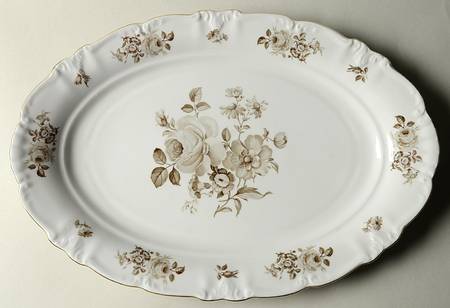 Grey Dawn (Rim) 14" Oval Serving Platter