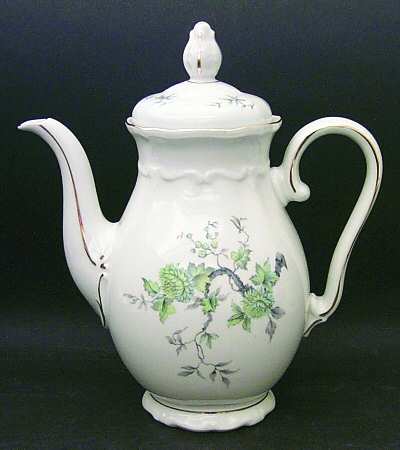 Green Ming (Gold) Coffee Pot & Lid
