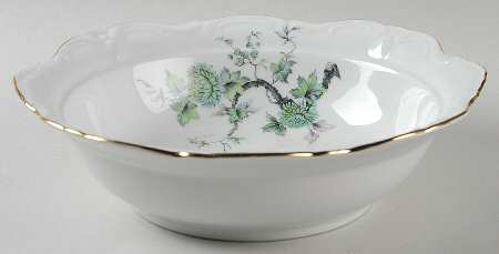Green Ming (Gold) 9" Round Vegetable Bowl