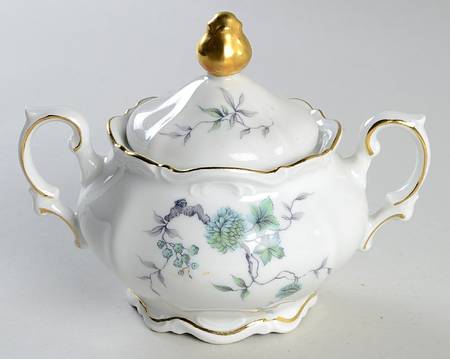 Green Ming (Gold) Sugar Bowl & Lid