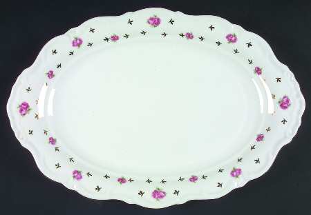 Heritage (Rosebuds) 15" Oval Serving Platter