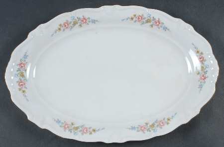 Mayerling (Scalloped) 12" Oval Serving Platter