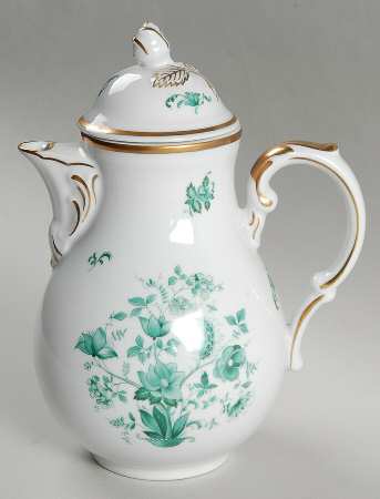 Meissen Jade Coffee Pot & Lid