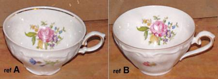 Mignon (Gold Backstamp, Scalloped) Flat Cup