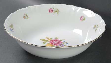 Mignon (Gold Backstamp, Scalloped) 9" Round Vegetable Bowl
