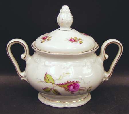 Moss Rose Sugar Bowl & Lid