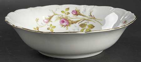 Moss Rose 9" Round Vegetable Bowl