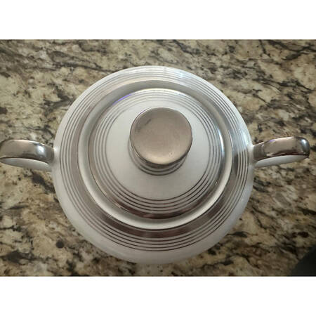 Platinite Sugar Bowl & Lid