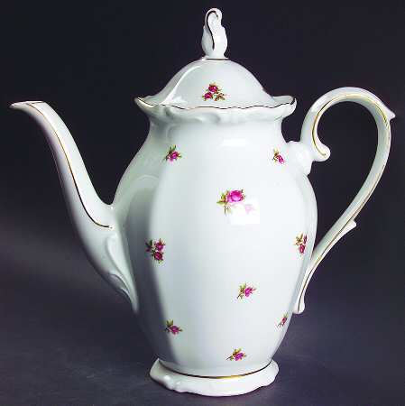 Rosebud (Rim Shape) Coffee Pot & Lid