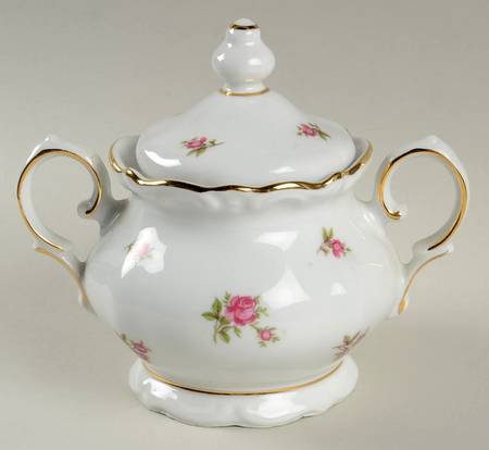 Rosebud (Rim Shape) Sugar Bowl & Lid