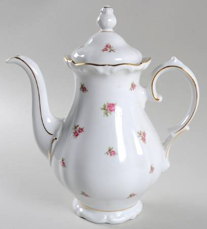 Rosebud (Rim Shape) Coffee Pot & Lid