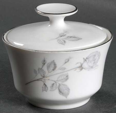 Snow Rose Sugar Bowl & Lid