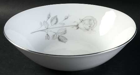 Snow Rose 9" Round Vegetable Bowl