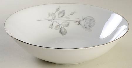 Snow Rose 10" Round Vegetable Bowl