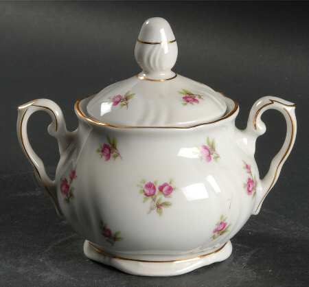 Spring Roses (Swirl) Mini Sugar Bowl & Lid