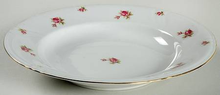 Spring Roses (Swirl) Rim Soup Bowl