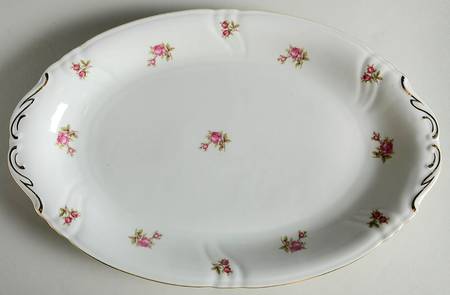 Spring Roses (Swirl) 13" Oval Serving Platter
