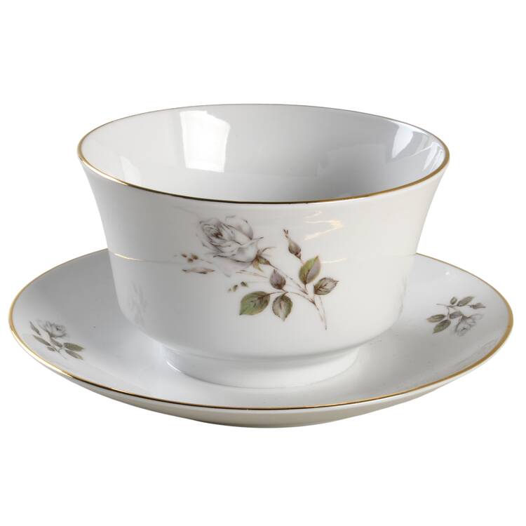Tosca Round Gravy Boat/Attached Underplate