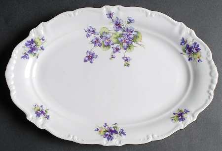 Violets 12" Oval Serving Platter