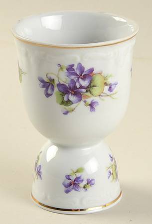 Violets Double Egg Cup