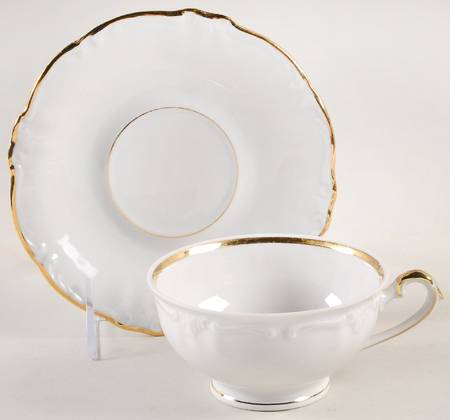 Heirloom Gold Footed Cup & Saucer Set