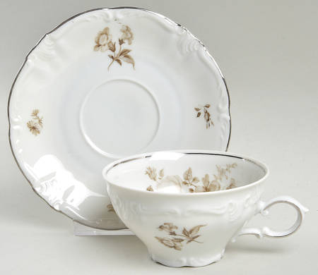Grand Rose Flat Cup & Saucer Set