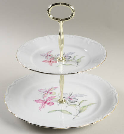 WIG8 6 5/8"-10"  2 Tiered Serving Tray (Dp, Sp) HC